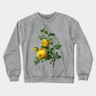 Vintage Yellow Roses Flowers Crewneck Sweatshirt